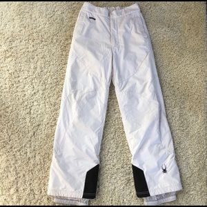 Spyder White Ski Snow Snowboard Pants Youth 14 EUC
